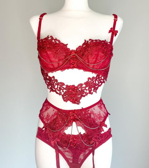 Srdcové eso- kompletní set spodního prádla Michaela Lingerie